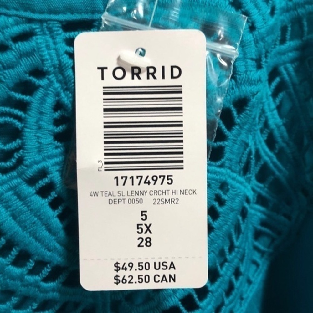 Teal Crochet Halter Tank Top - Picture 8 of 11